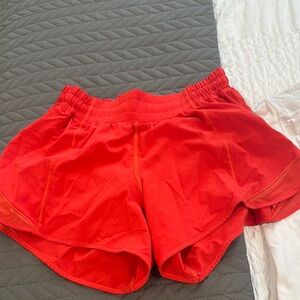 Women's Red Athletic Shorts